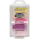 Stampendous Embossing Powder 5/Pkg 1.2oz-Rose Sparkle