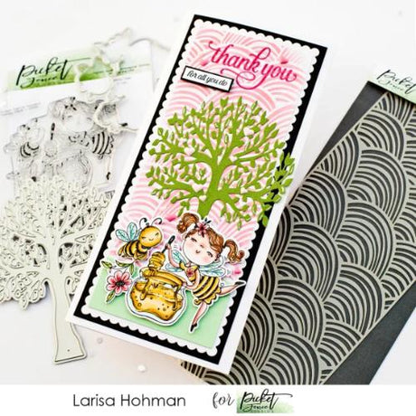 Picket Fence Studios - SC-203 Slim Line Rainbows Stencil