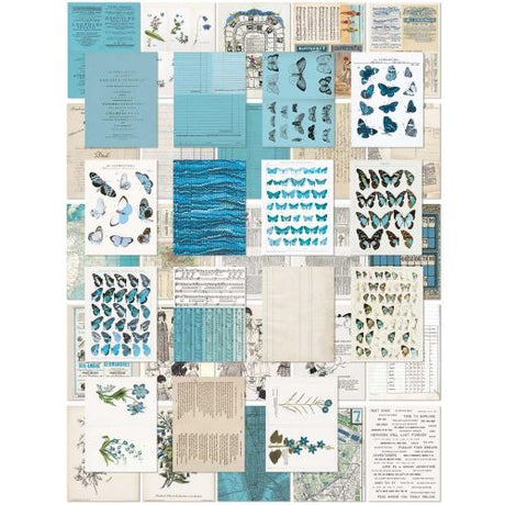 49 & Market Collage Sheets 6"X8" 40/Pkg Color Swatch: Ocean