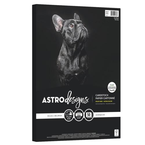 Neenah Astrodesigns 65lb Cardstock Pack 8.5"X11" 50/Pkg Very Black