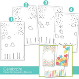 Taylored Expressions - Triple Slim Layering Stencil - Celebrate - Postage as per Actual