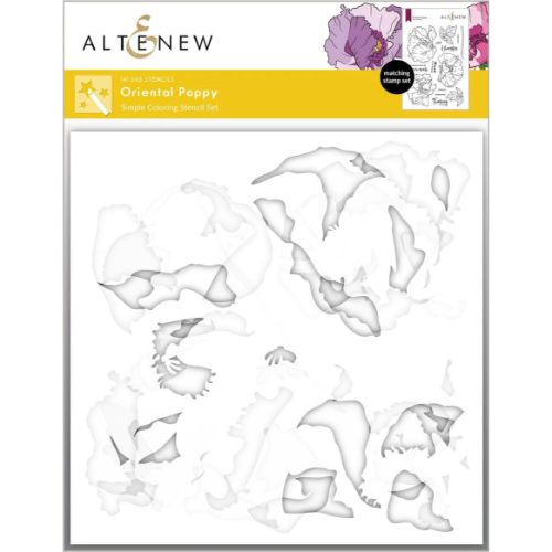 Altenew - Oriental Poppy Simple Coloring Stencil Set (4 in 1)