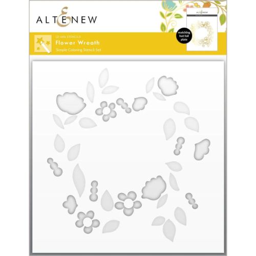 Altenew - Flower Wreath Simple Coloring Stencil Set (2 in 1)