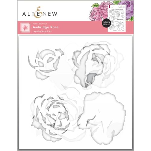 Altenew - Ambridge Rose Simple Coloring Stencil Set (4 in 1)