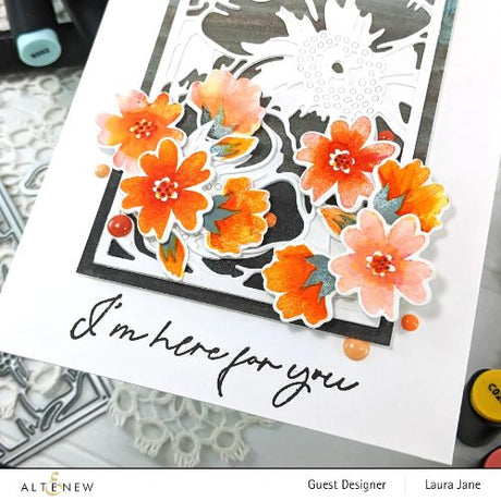 Altenew - Mini Delight: Budding Wallpaper Stamp & Die Set