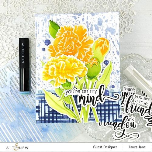 Altenew - Build-A-Garden: Grand Carnations & Add-On Die Bundle - Postage as per Actual