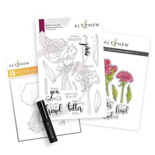 Altenew - Build-A-Garden: Grand Carnations & Add-On Die Bundle - Postage as per Actual