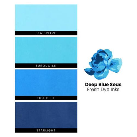 Altenew - Deep Blue Seas Fresh Dye Ink - Complete Bundle