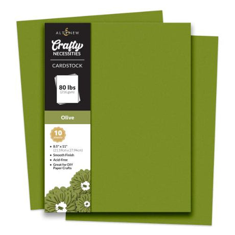 Altenew - Crafty Necessities: Olive Cardstock (10 sheets/set)