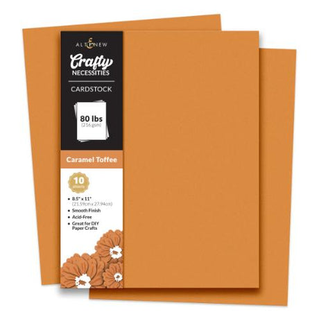 Altenew - Crafty Necessities: Caramel Toffee Cardstock (10 sheets/set)