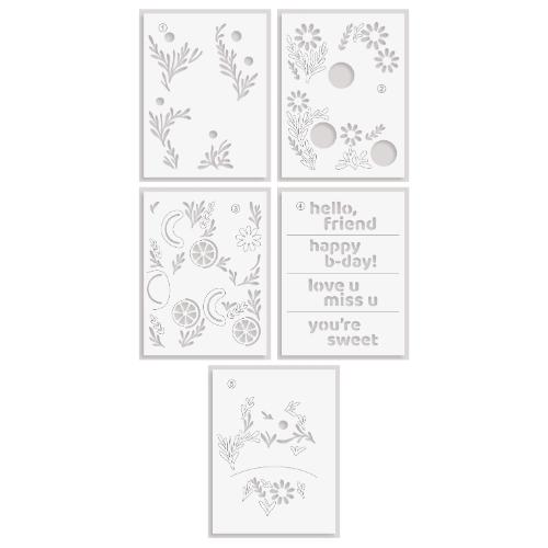 Altenew - Tea Potpourri Stencil Set (5 in 1)