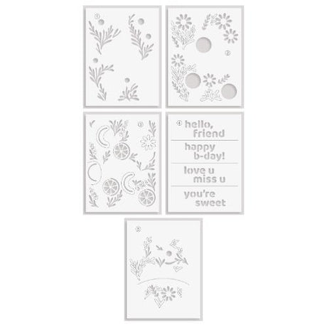 Altenew - Tea Potpourri Stencil Set (5 in 1)
