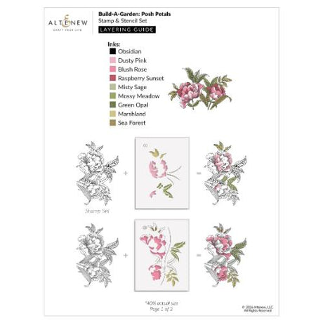 Altenew - Build-A-Garden: Posh Petals - Postage as per Actual