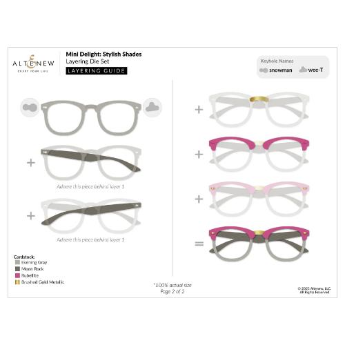 Altenew - Mini Delight: Stylish Shades Stamp & Die Set