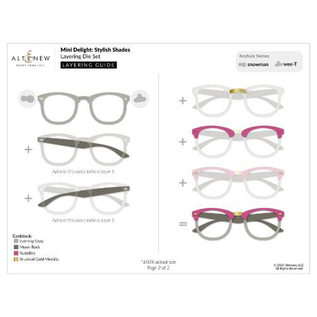 Altenew - Mini Delight: Stylish Shades Stamp & Die Set