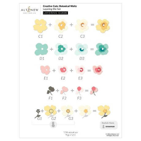 Altenew - Creative Cuts: Botanical Waltz Layering Die Set