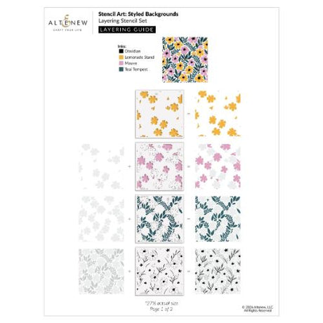 Altenew - Stencil Art: Styled Backgrounds Layering Stencil Set (6 in 1)