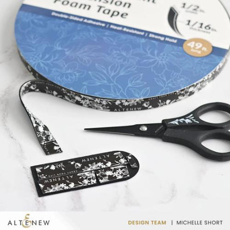 Altenew - Black Instant Dimension Foam Tape - 1/16'' x 1/2'' x 15m - Postage as per Actual