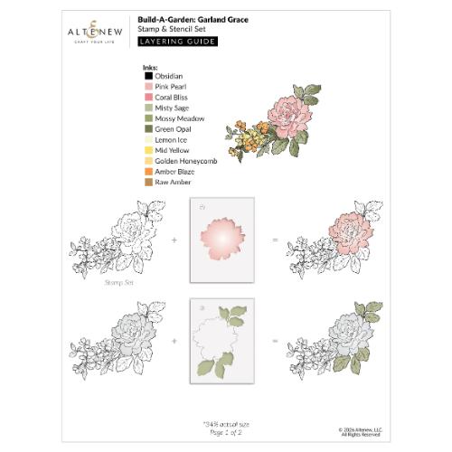 Altenew - Build-A-Garden: Garland Grace & Add-on Die Bundle - Postage as per Actual