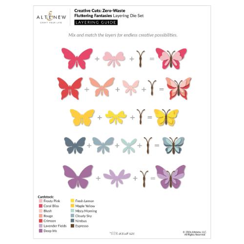 Altenew - Creative Cuts: Zero-Waste Fluttering Fantasies Layering Die Set
