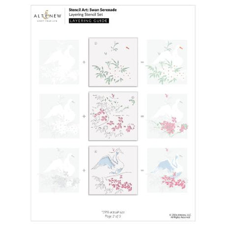 Altenew - Stencil Art: Swan Serenade Layering Stencil Set (6 in 1)