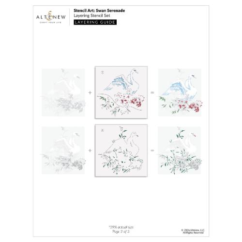 Altenew - Stencil Art: Swan Serenade Layering Stencil Set (6 in 1)