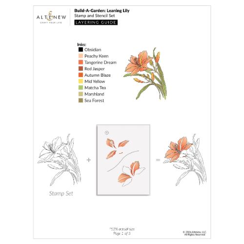 Altenew - Build-A-Garden: Leaning Lily - Postage as per Actual