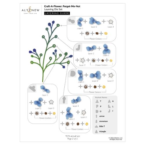 Altenew - Craft-A-Flower: Forget-Me-Not Layering Die Set