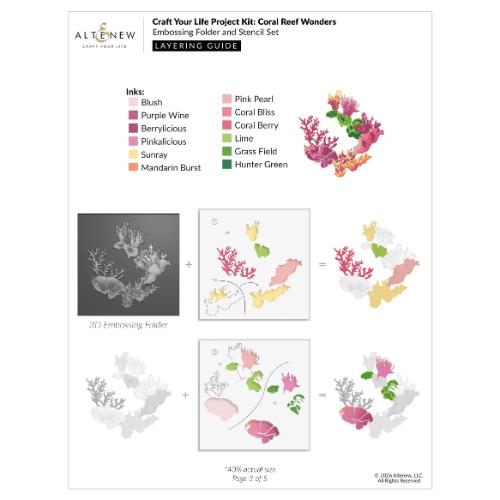Altenew - Craft Your Life Project Kit: Coral Reef Wonders - Postage as per Actual