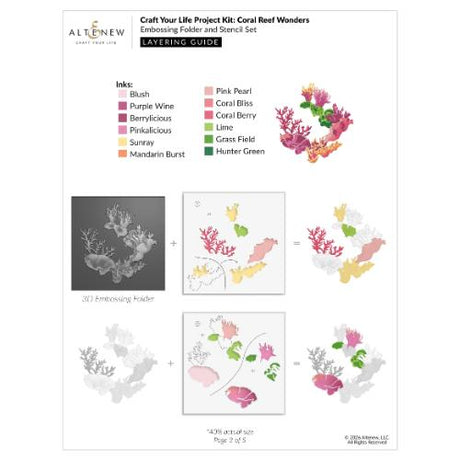 Altenew - Craft Your Life Project Kit: Coral Reef Wonders - Postage as per Actual