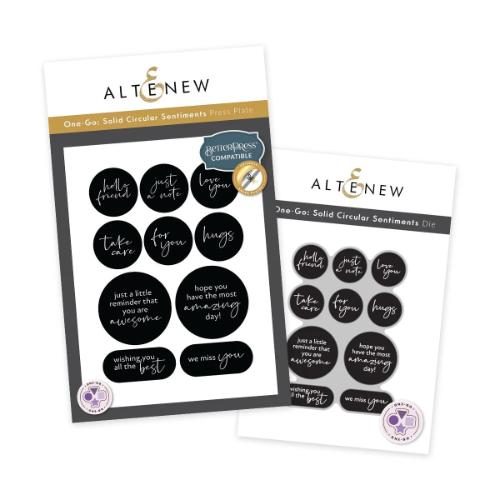Altenew - One Go Solid Circular Sentiments - Complete Bundle