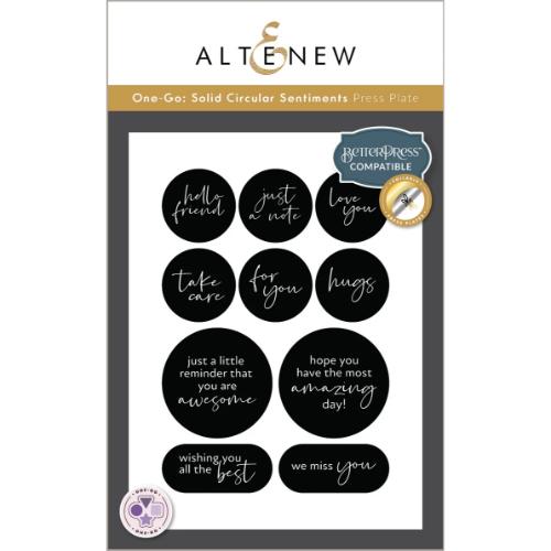 Altenew - One Go Solid Circular Sentiments - Complete Bundle