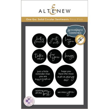 Altenew - One Go Solid Circular Sentiments - Complete Bundle