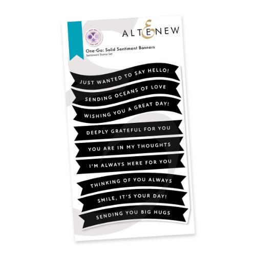 Altenew - One-Go: Solid Sentiment Banners - Stamp Set