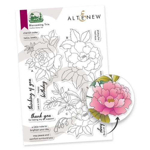 Altenew - Build-A-Garden: Blossoming Trio & Add-on Die Bundle - Postage as per Actual