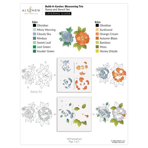 Altenew - Build-A-Garden: Blossoming Trio & Add-on Die Bundle - Postage as per Actual