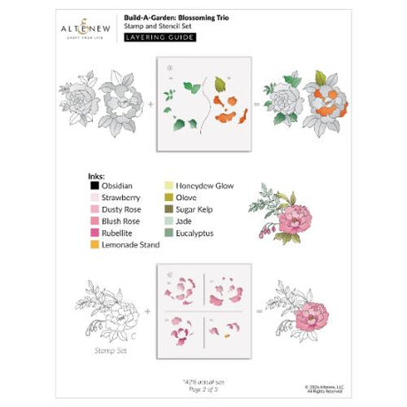Altenew - Build-A-Garden: Blossoming Trio & Add-on Die Bundle - Postage as per Actual