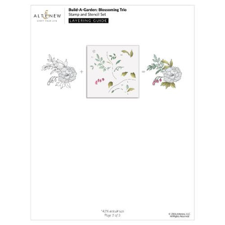 Altenew - Build-A-Garden: Blossoming Trio & Add-on Die Bundle - Postage as per Actual