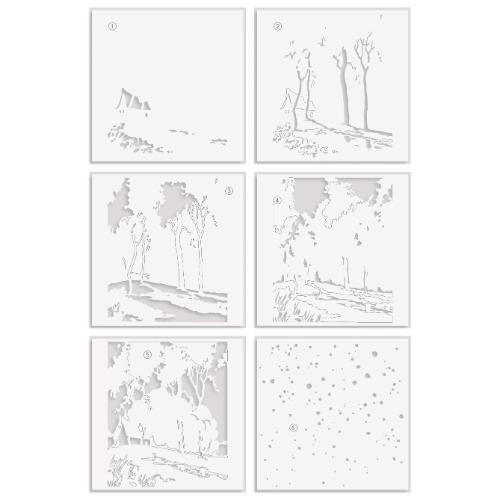 Altenew - Stencil Art: Where Nature Meets Home Layering Stencil Set (6 in 1)
