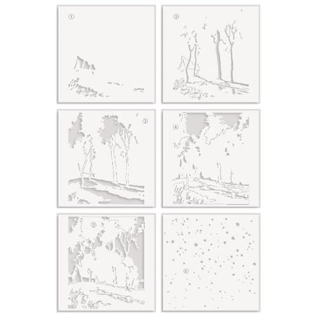 Altenew - Stencil Art: Where Nature Meets Home Layering Stencil Set (6 in 1)