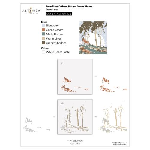 Altenew - Stencil Art: Where Nature Meets Home Layering Stencil Set (6 in 1)