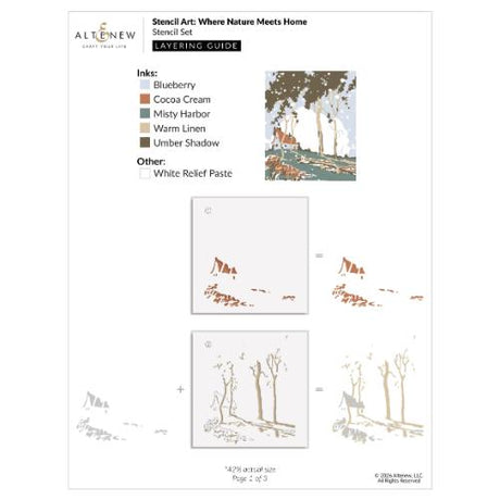Altenew - Stencil Art: Where Nature Meets Home Layering Stencil Set (6 in 1)