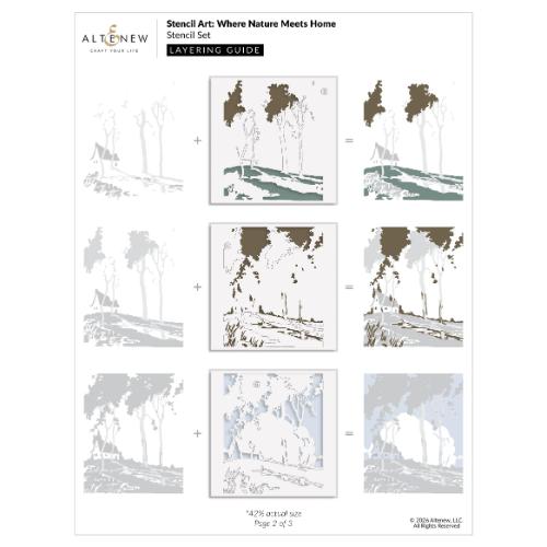 Altenew - Stencil Art: Where Nature Meets Home Layering Stencil Set (6 in 1)