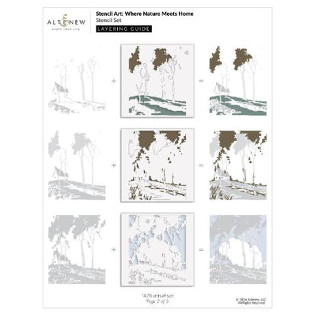 Altenew - Stencil Art: Where Nature Meets Home Layering Stencil Set (6 in 1)