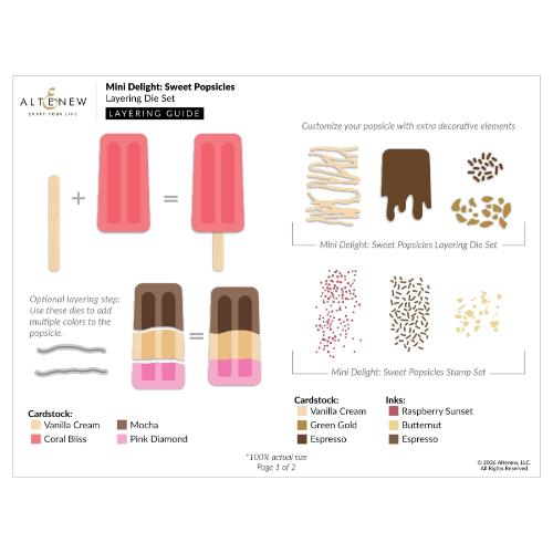 Altenew - Mini Delight: Sweet Popsicles Stamp & Die Set