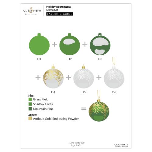 Altenew - Holiday Adornments - Complete Bundle - Postage as per Actual