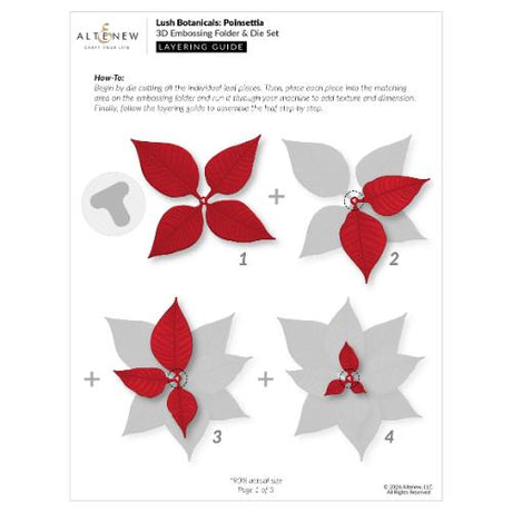 Altenew - Lush Botanicals: Poinsettia 3D Embossing Folder & Die Set
