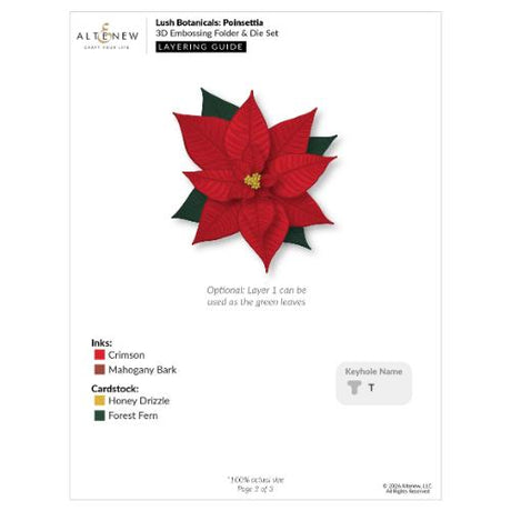 Altenew - Lush Botanicals: Poinsettia 3D Embossing Folder & Die Set