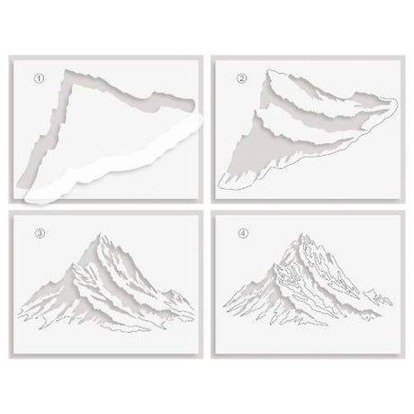 Altenew - Mountain Peak Layering Stencil Set (4 in 1)