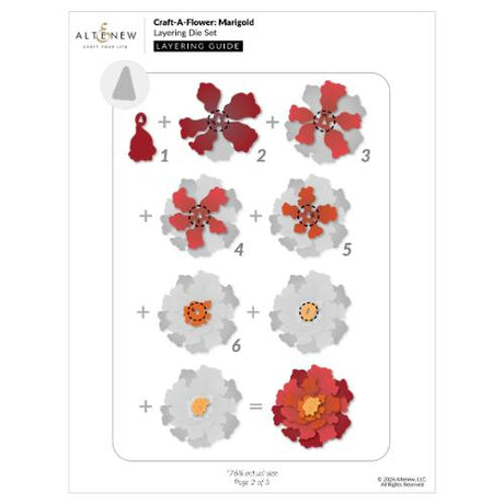 Altenew - Craft-A-Flower: Marigold Layering Die Set - Postage as per Actual